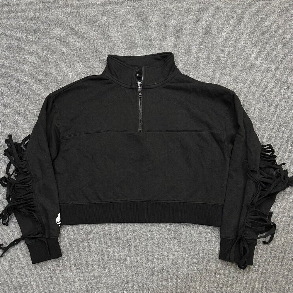 Teton Ridge Fringe Black Crop Jacket Women's Small Western Rodeo